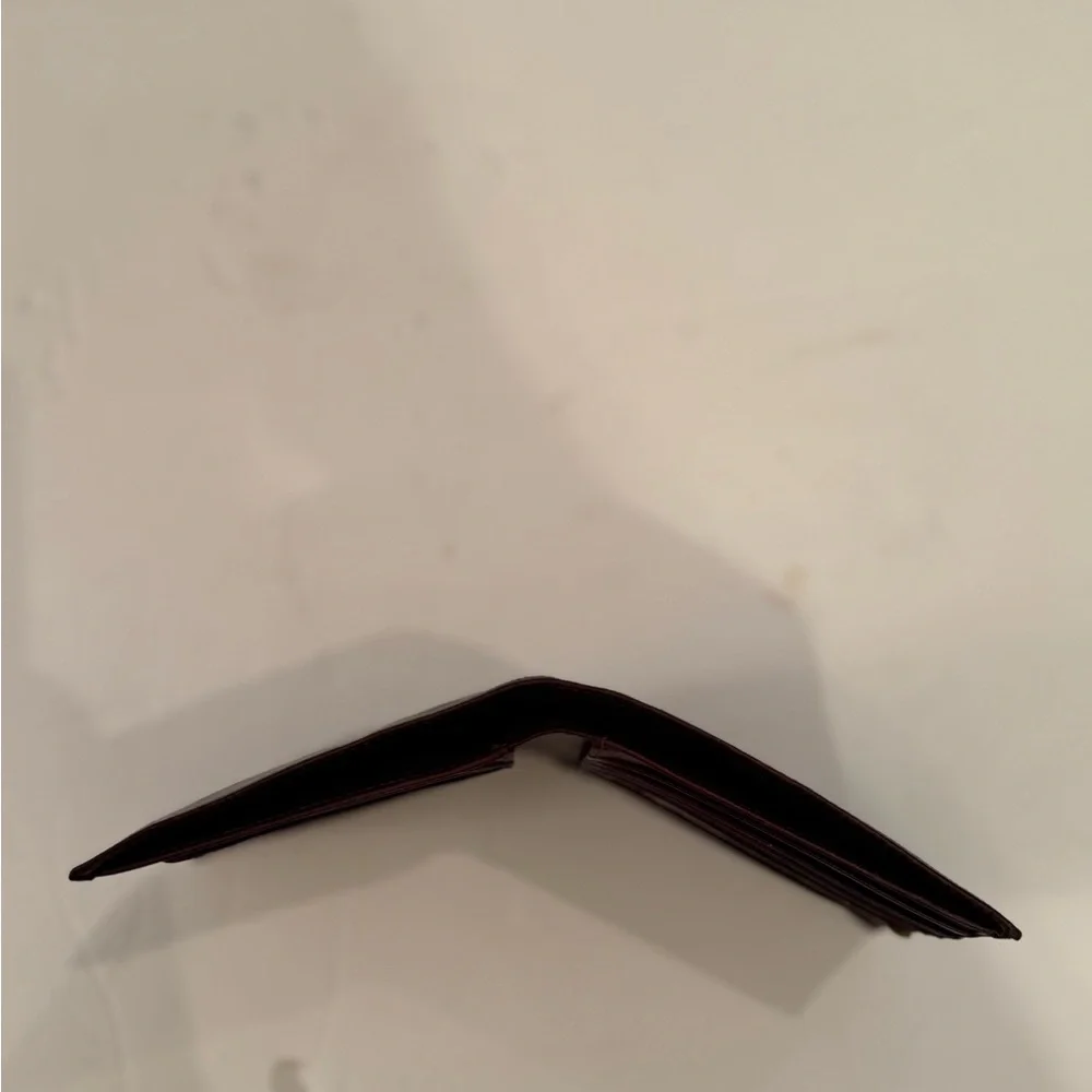 YSL Men's Vintage Wallet. Dark Burgundy Brown. Soft leather. See photos for wear